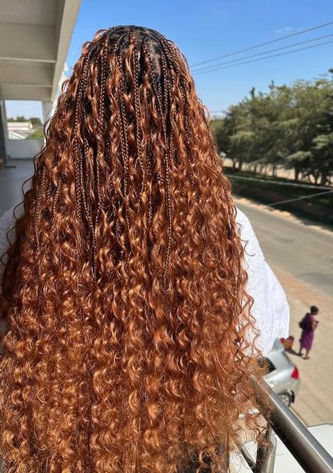Ginger boho braids